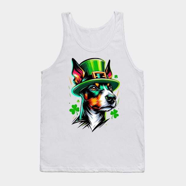 Manchester Terrier Celebrating Saint Patrick's Day Tank Top by ArtRUs